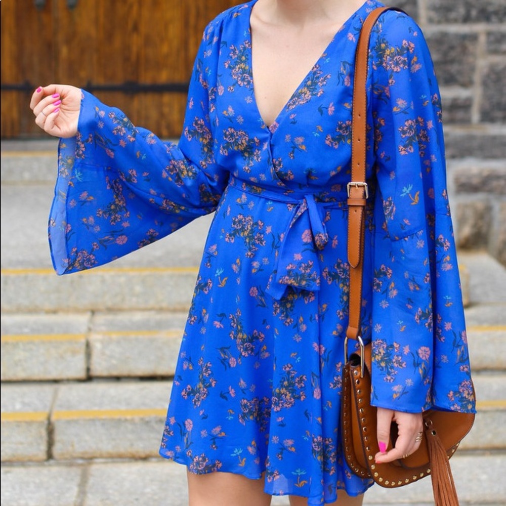 Free People Lilou Printed Mini Dress size M - Picture 2 of 5